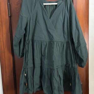 Green Long-Sleeve Dress